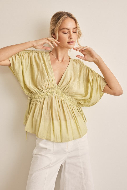 Lily Green Ruffled Blouse