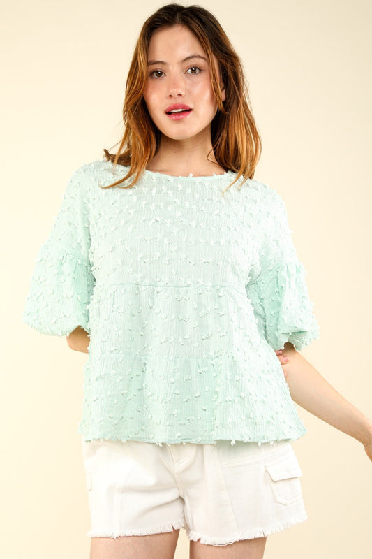 Mint Babydoll Top