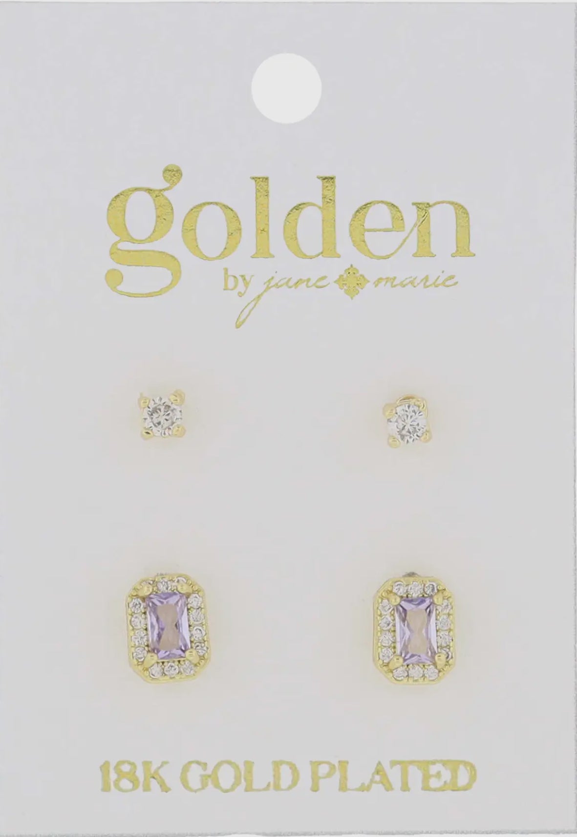 Birthstone Earring Set- 18K