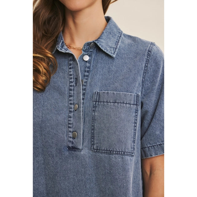 Vintage Denim Washed Dress