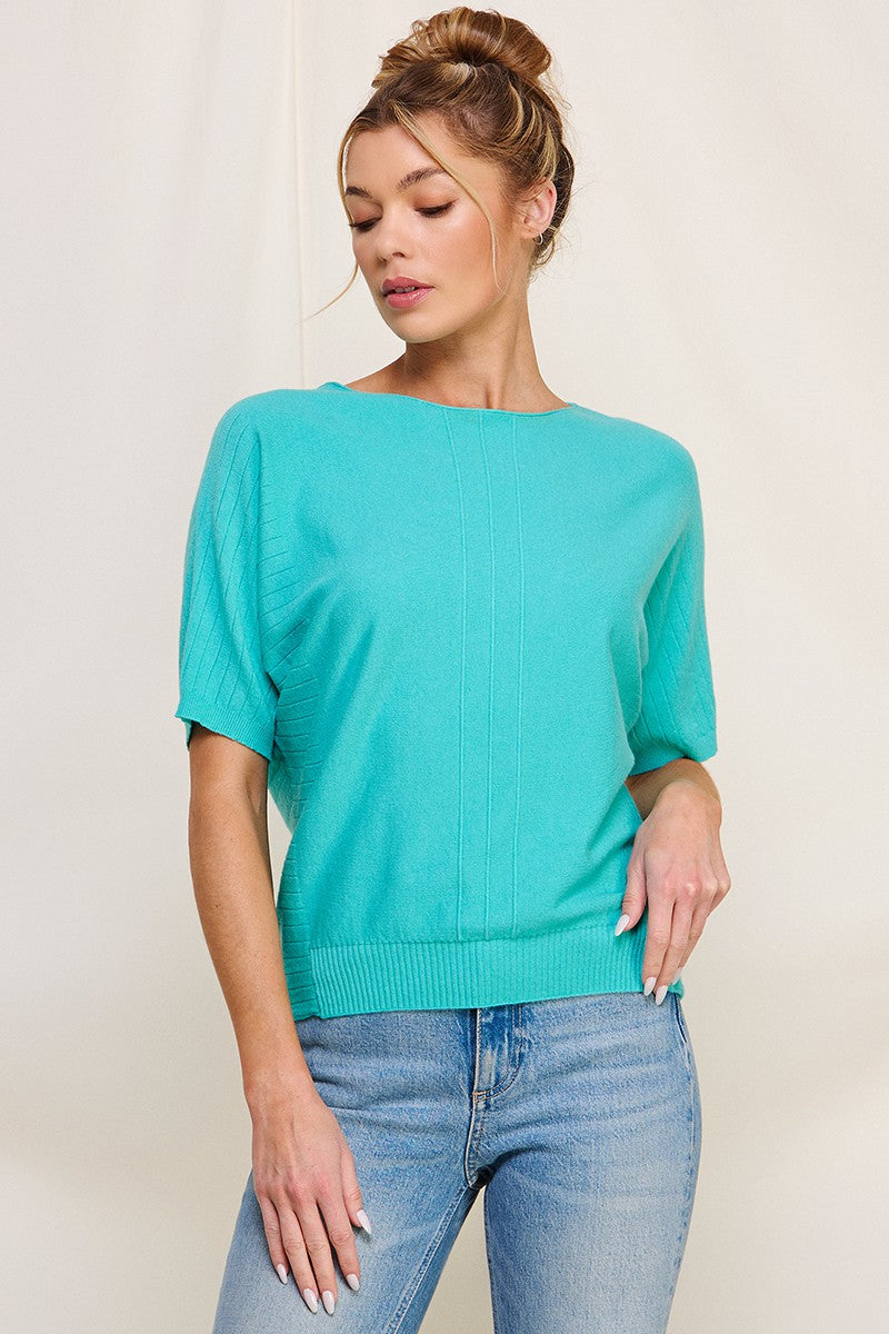 Aqua Sweater Top