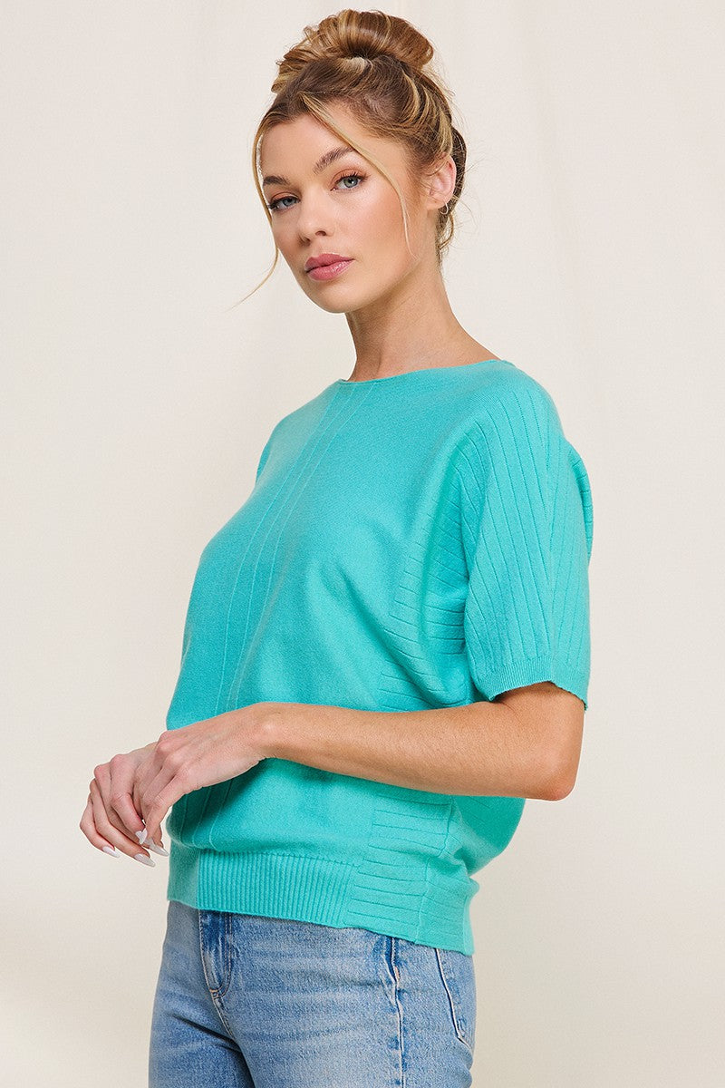 Aqua Sweater Top