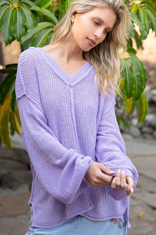 Lavender Sweater Blouse