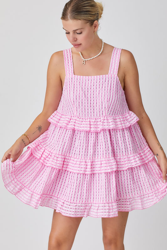 Pink Tulip Mini Dress