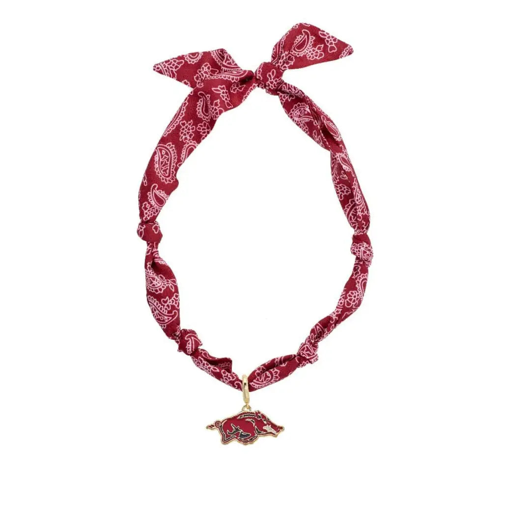 Arkansas Razorbacks Bandana Scarf Necklace