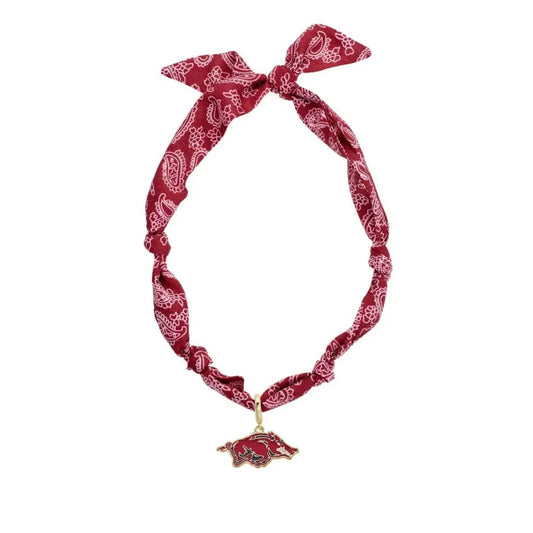 Arkansas Razorbacks Bandana Scarf Necklace
