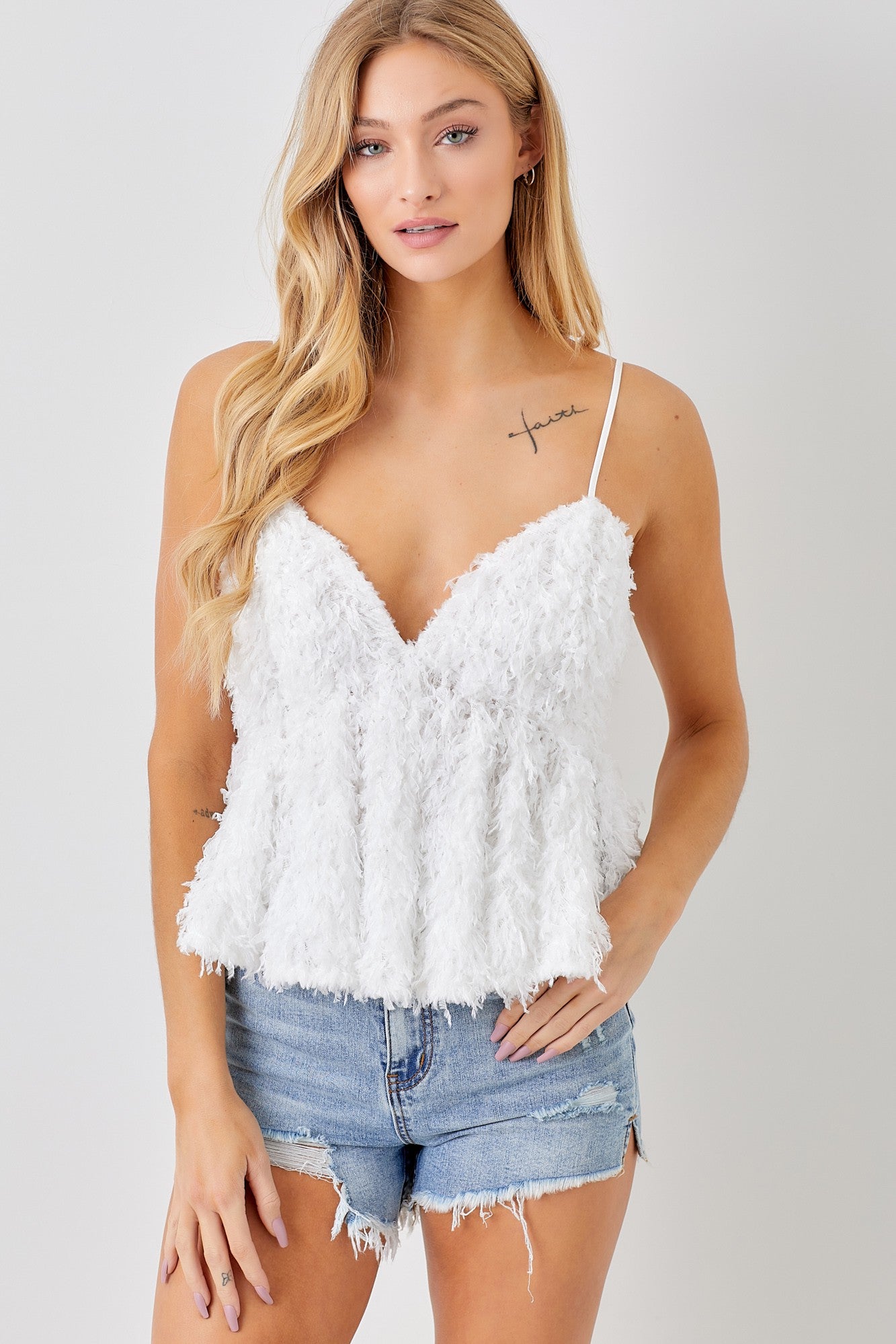 Snowy Feather Top