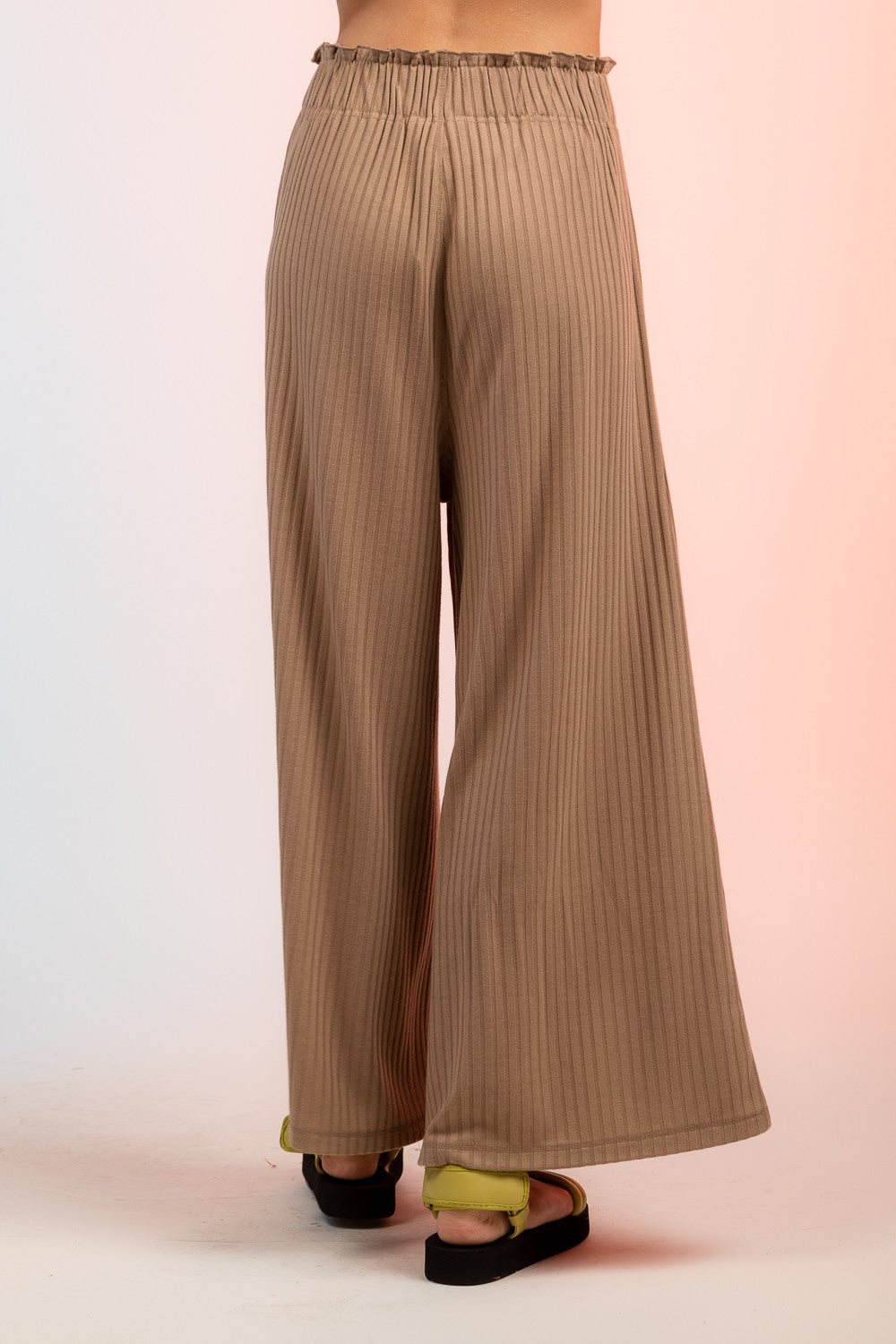 Camel Rib Wide Pants