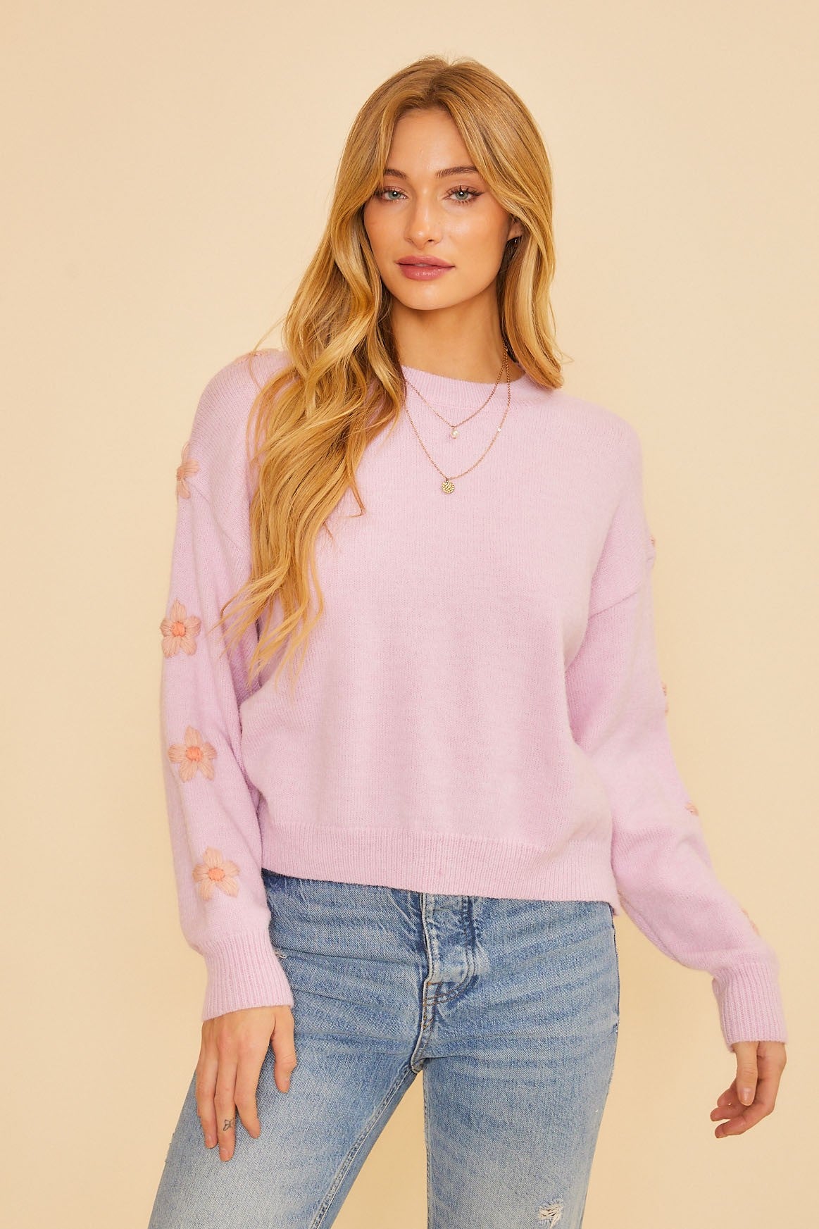 Lilac Daisy Sweater