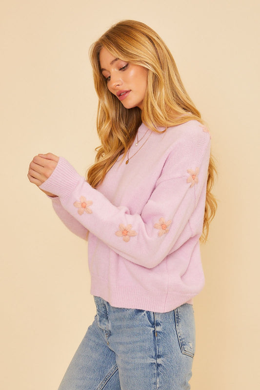 Lilac Daisy Sweater