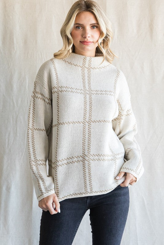 Latte Plaid Pullover