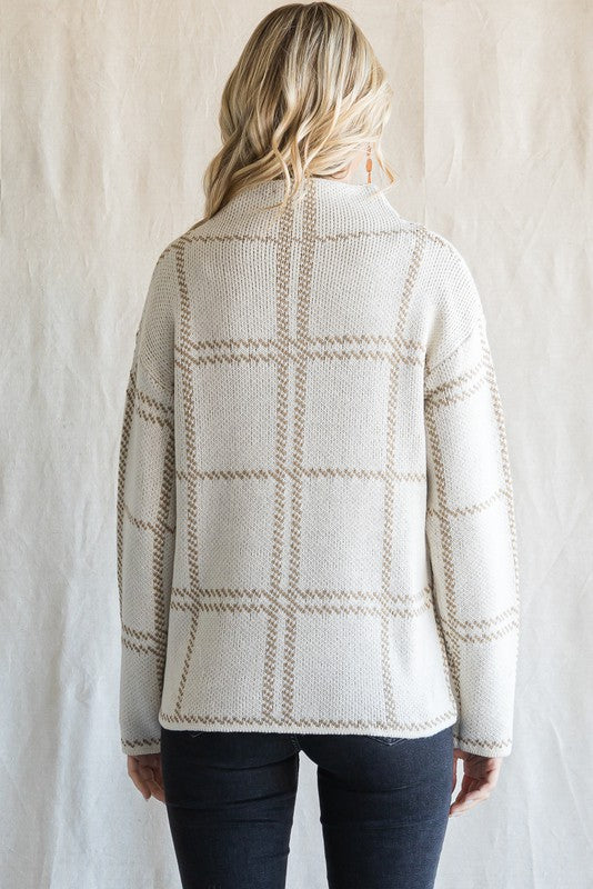 Latte Plaid Pullover