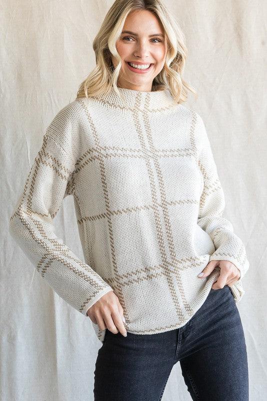 Latte Plaid Pullover