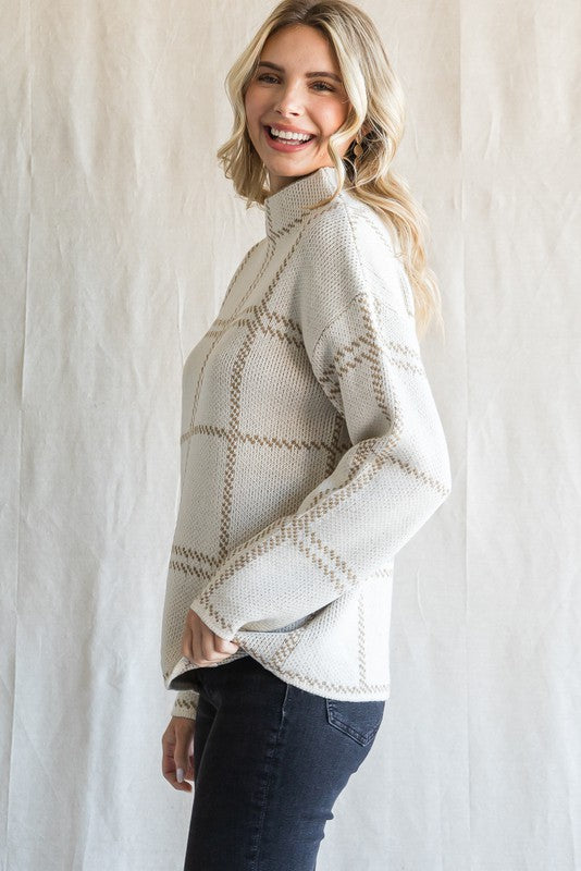 Latte Plaid Pullover