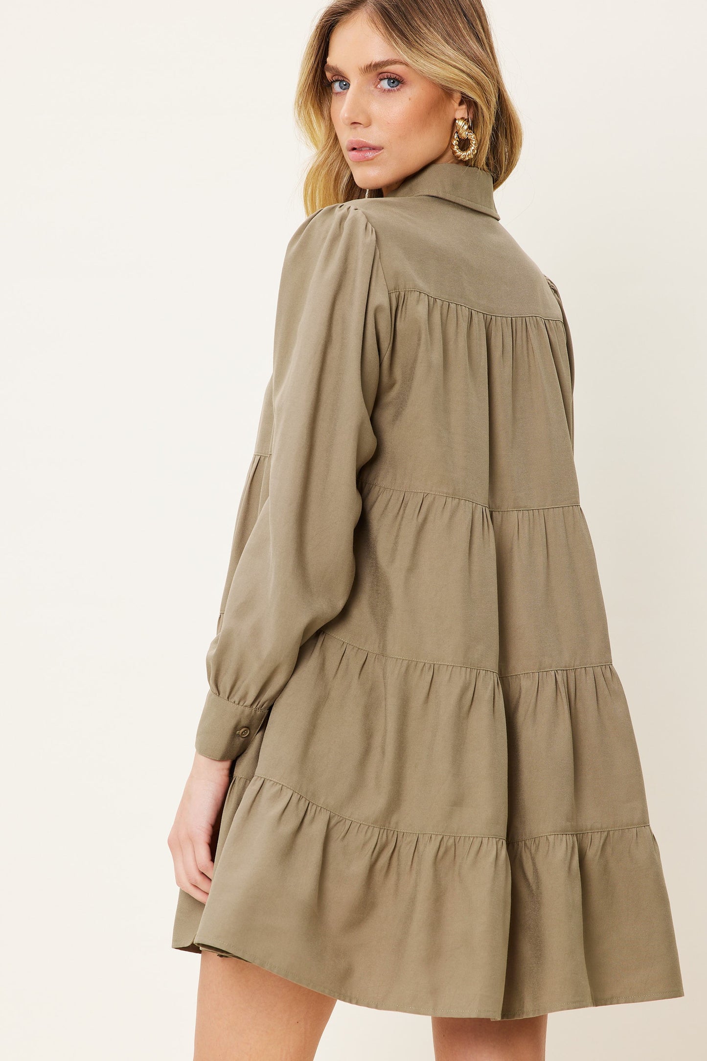 Olive Shirt Dress