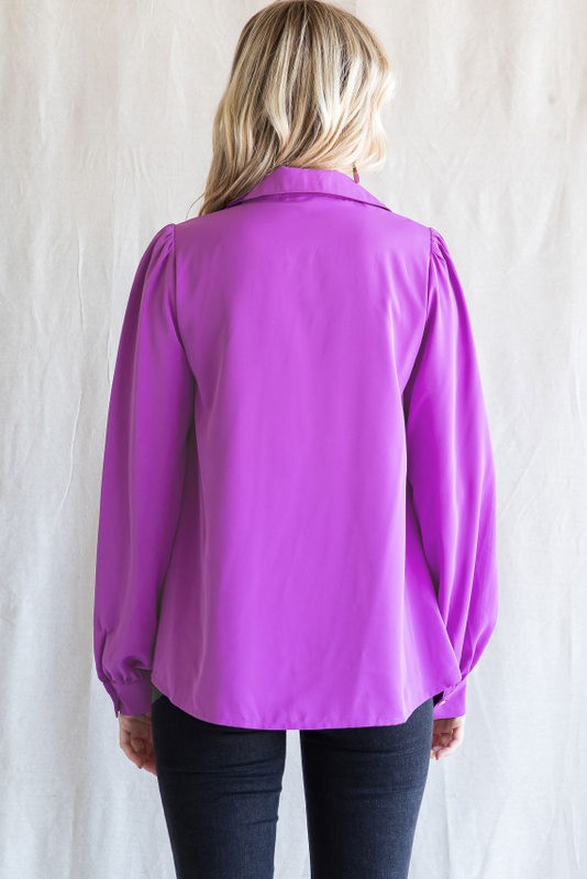 Orchid Peasant Sleeves Top