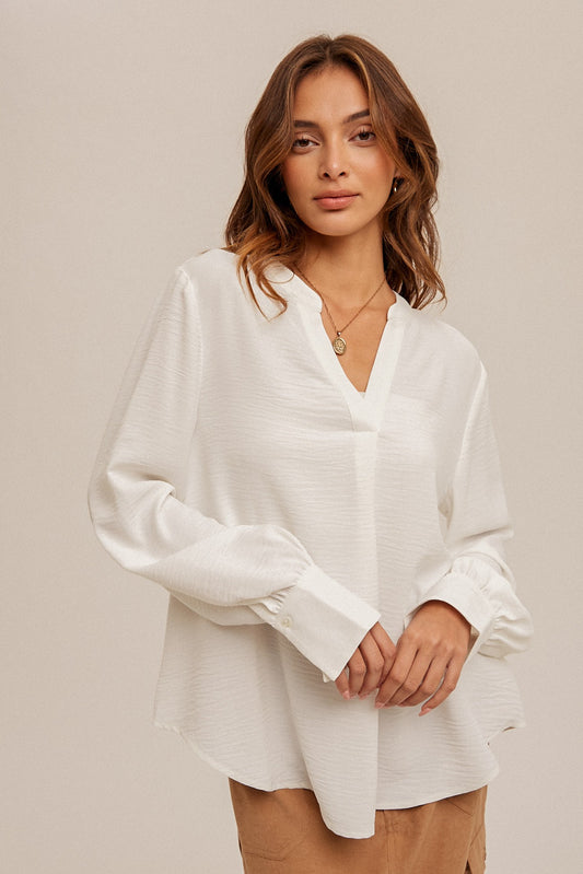 Vanilla Rumpled Blouse
