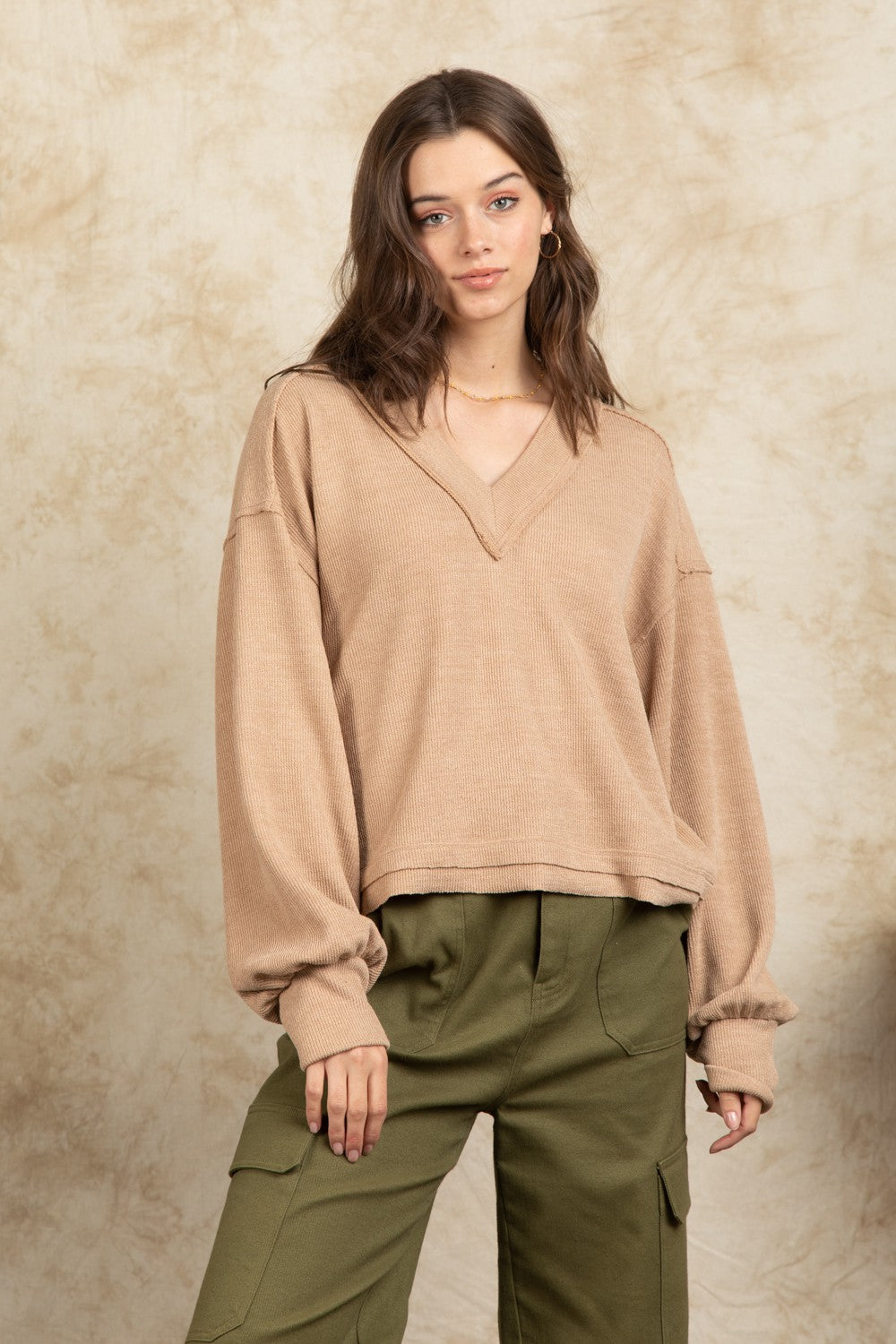 Carmel Mocha Knit Top