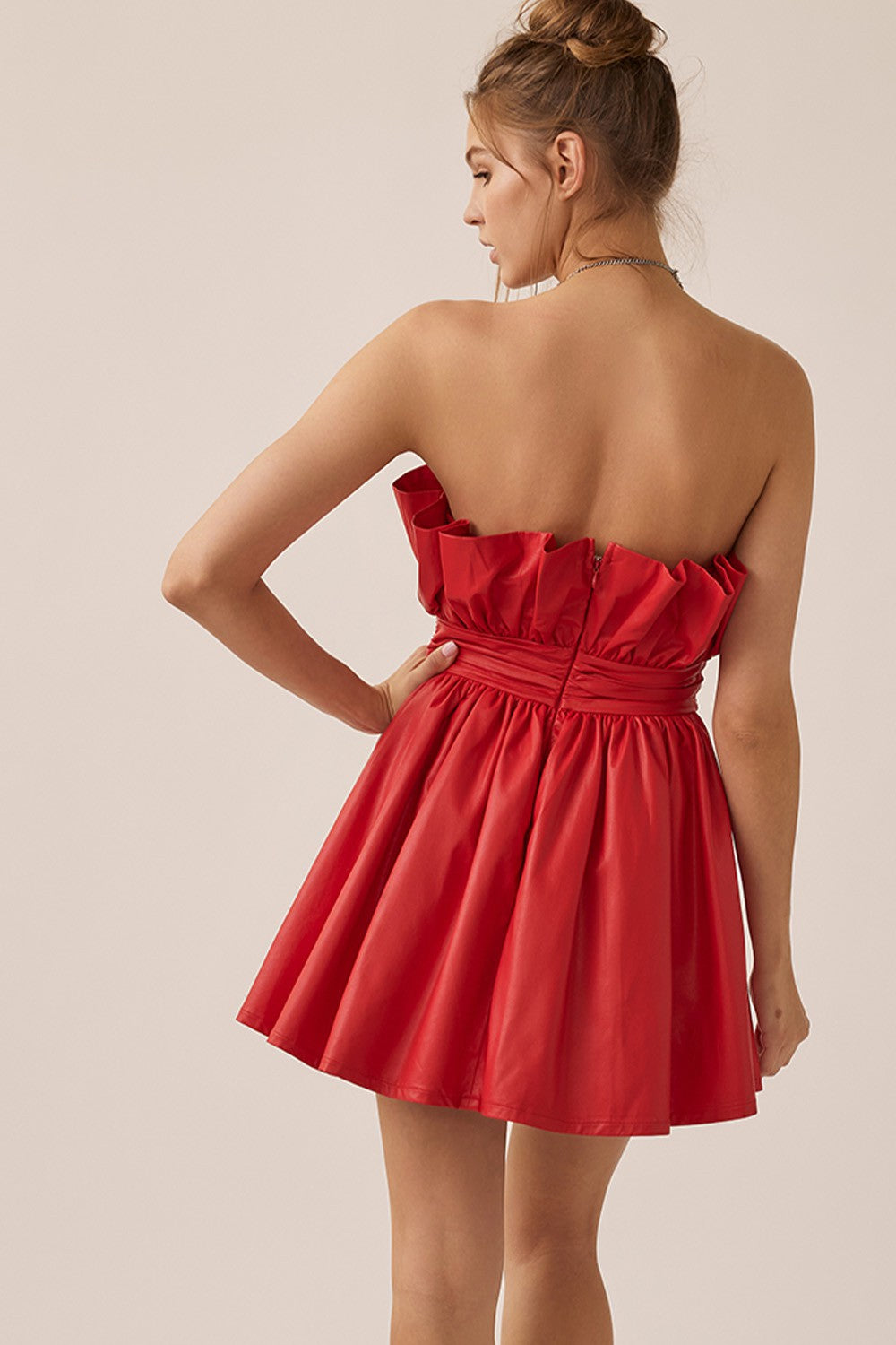 Red Ribbon Mini Dress