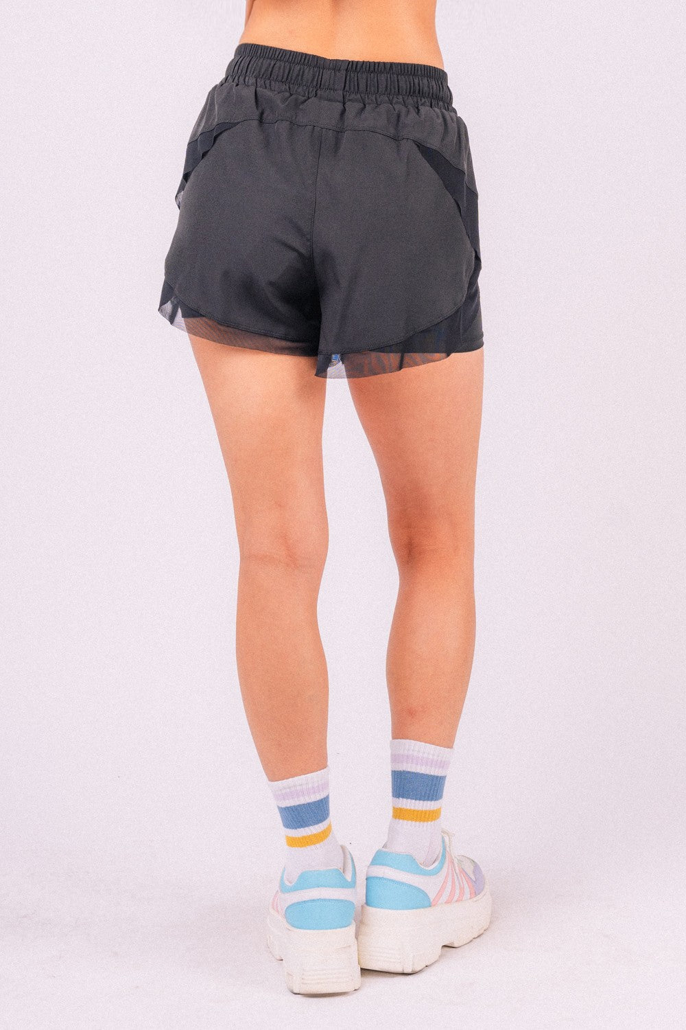 Mesh Detail Active Shorts