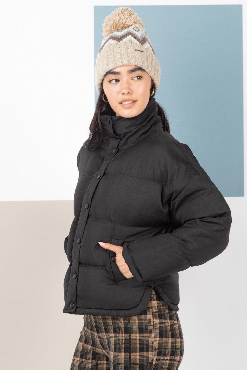 Charcoal Puffer Jacket