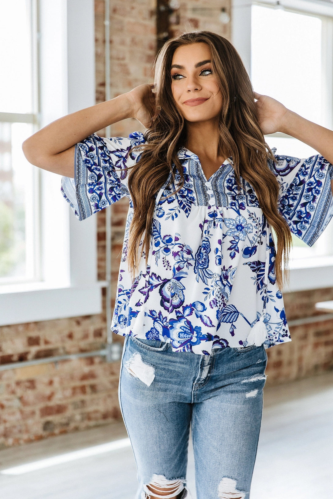 Costal Bluebird Blouse