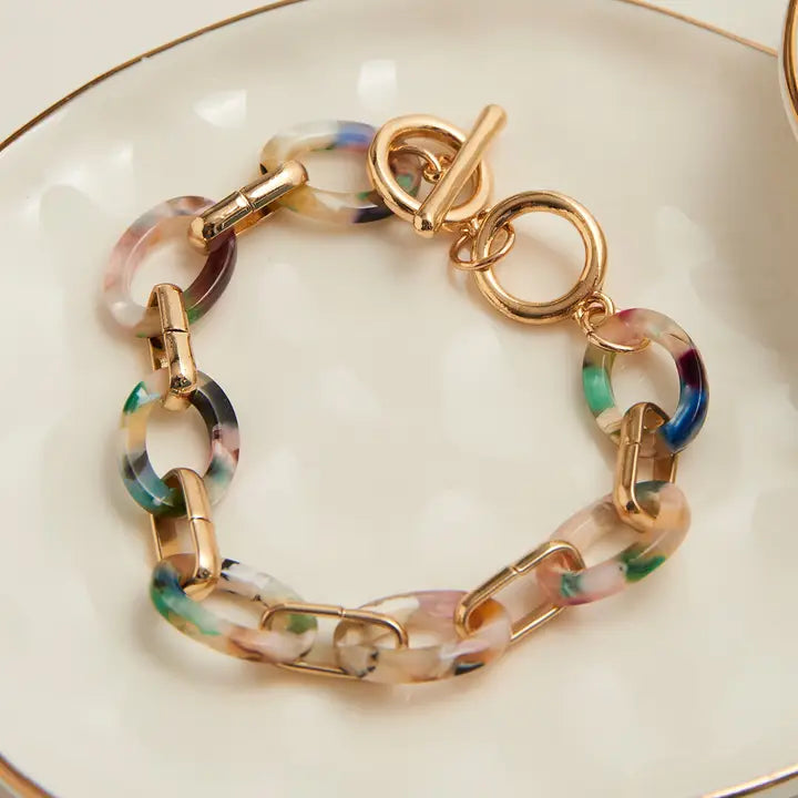 Toggle Bracelet Acrylic Celluloid Link