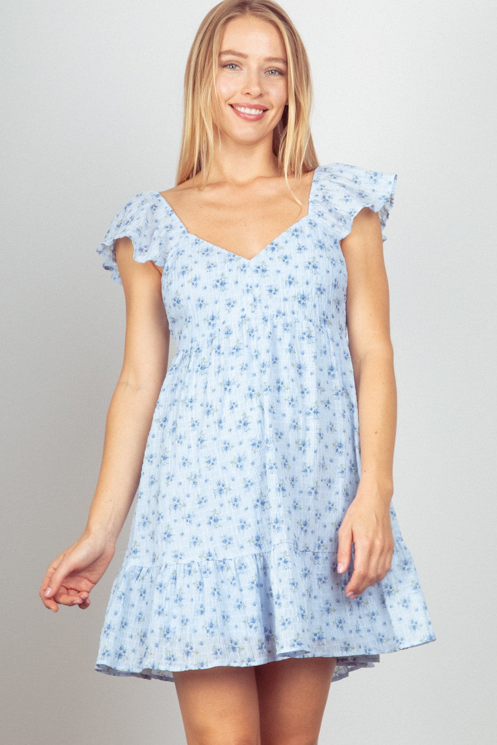 Blue Daisy Mini Dress