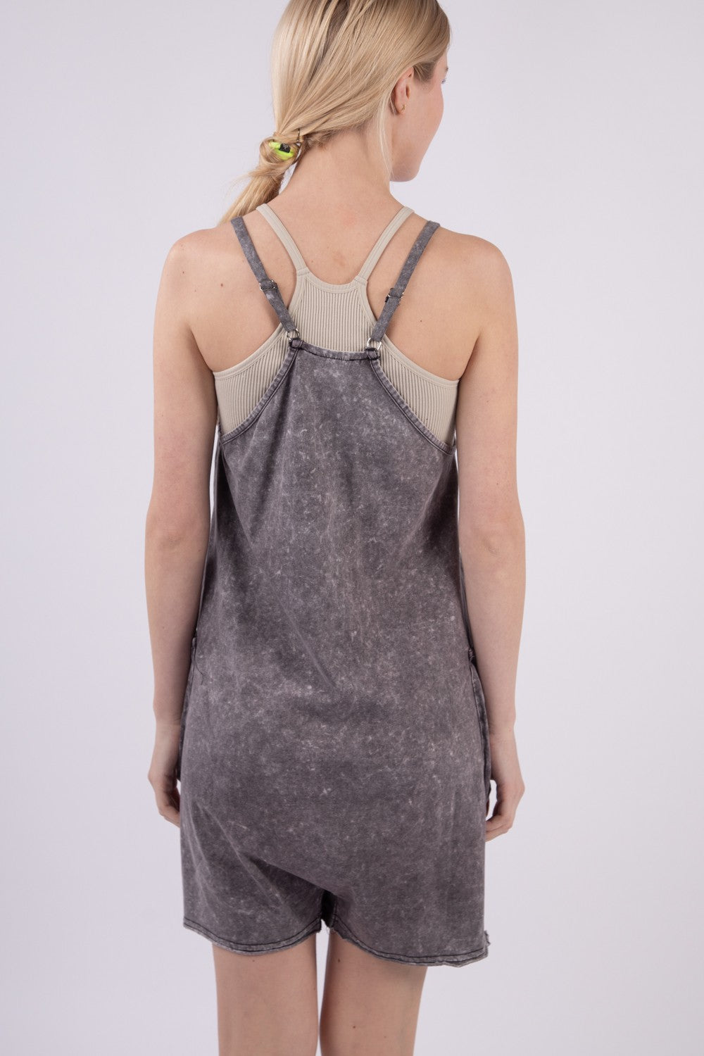 Charcoal Washed Romper