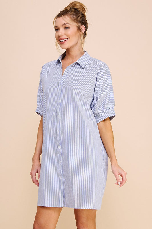 Navy Sailor Shirt Dress