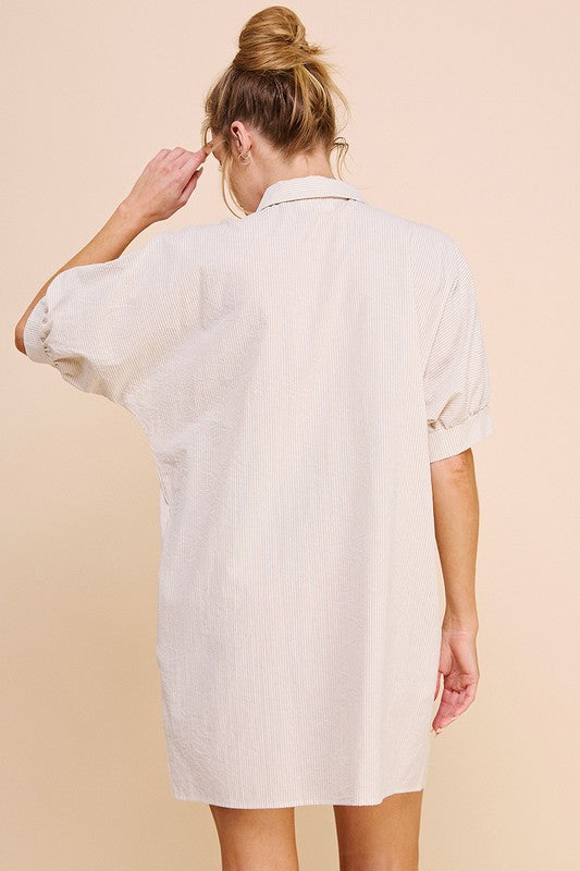 Natural Sailor Shirt Dress