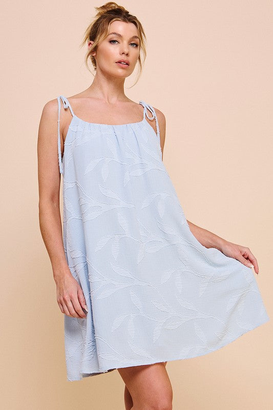 Baby Blue Flowy Woven Dress