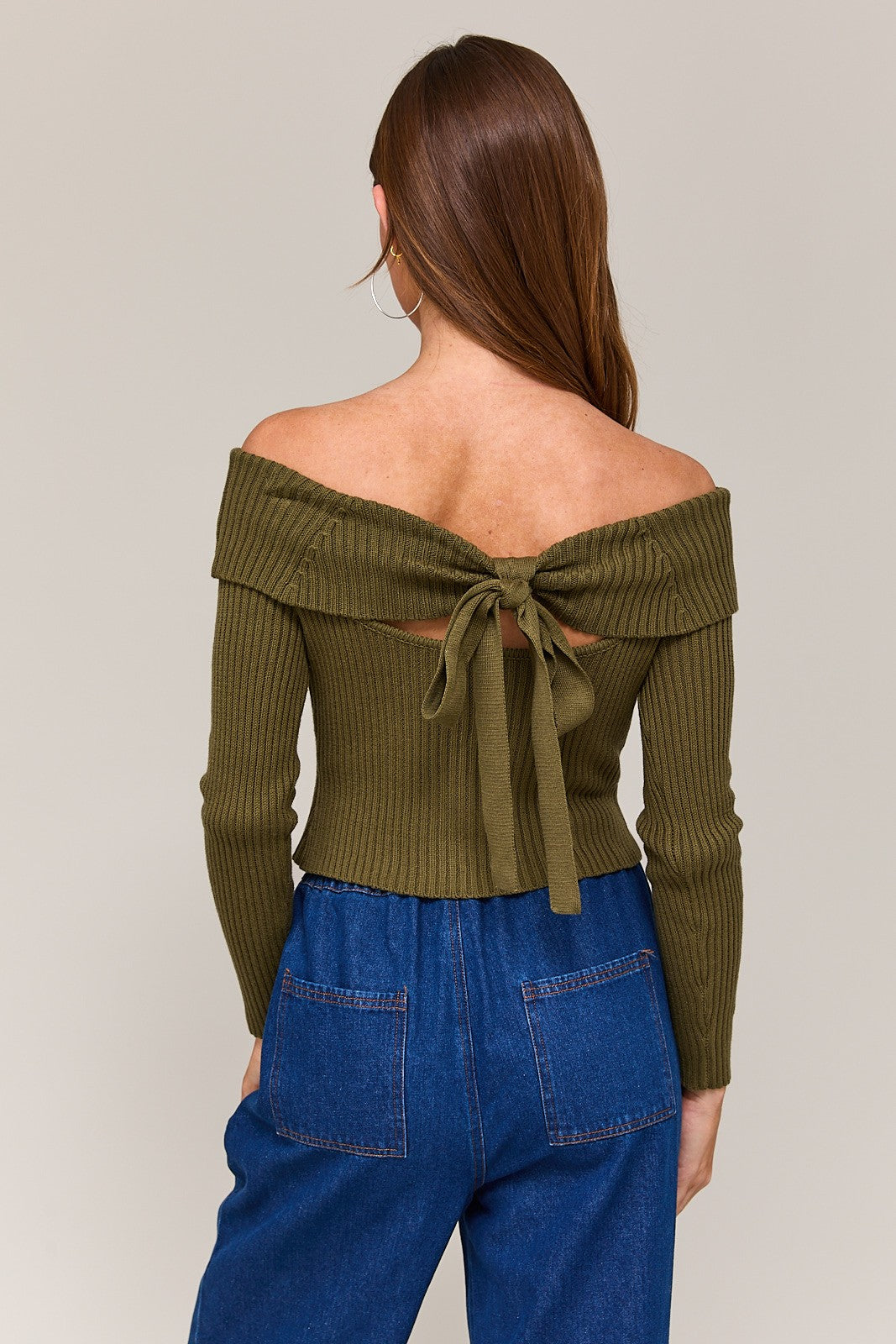 Olive Ribbed Sweater