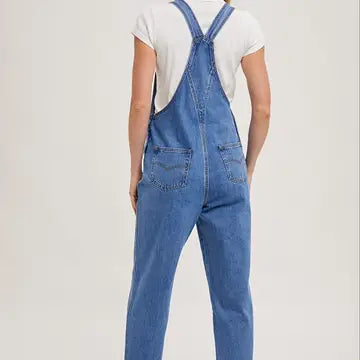 Denim Straight Leg Overalls Jumpsuit