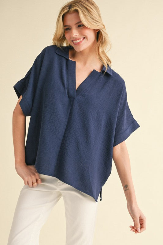 Navy DolmanTop