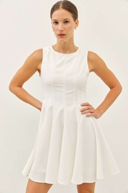 Snow White Flare Mini Dress