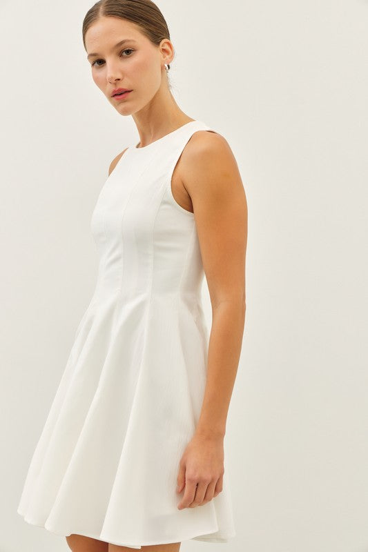 Snow White Flare Mini Dress