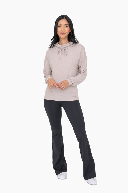 Mocha Cowl Neck Lounge Pullover