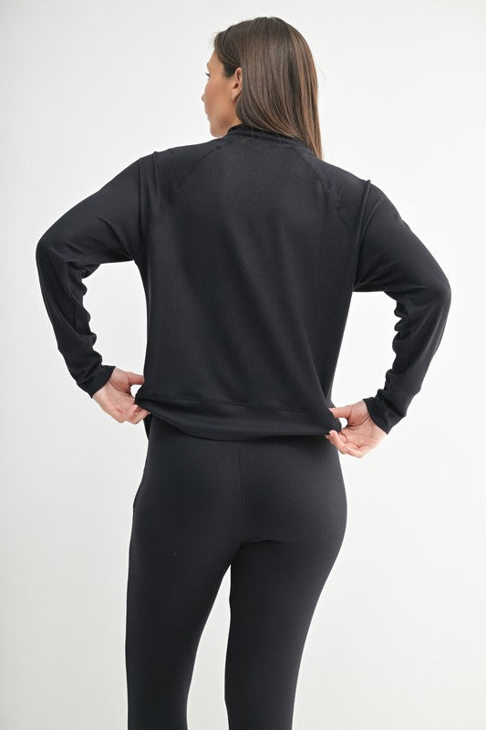 Black Hacci Cowl Neck Pullover