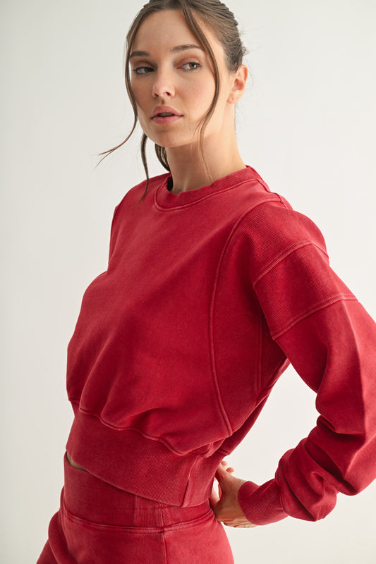 Garnet Mineral Washed Sweatshirt