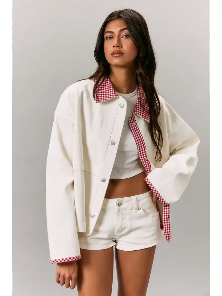 Gingham Gameday Jacket