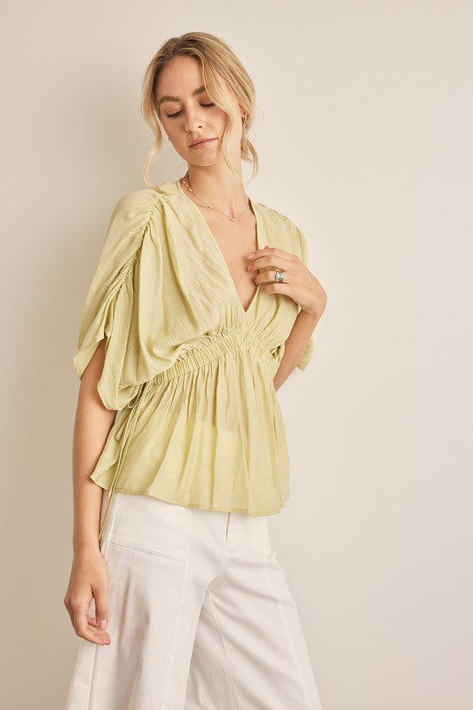 Lily Green Ruffled Blouse