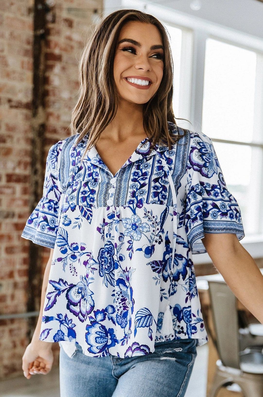 Costal Bluebird Blouse