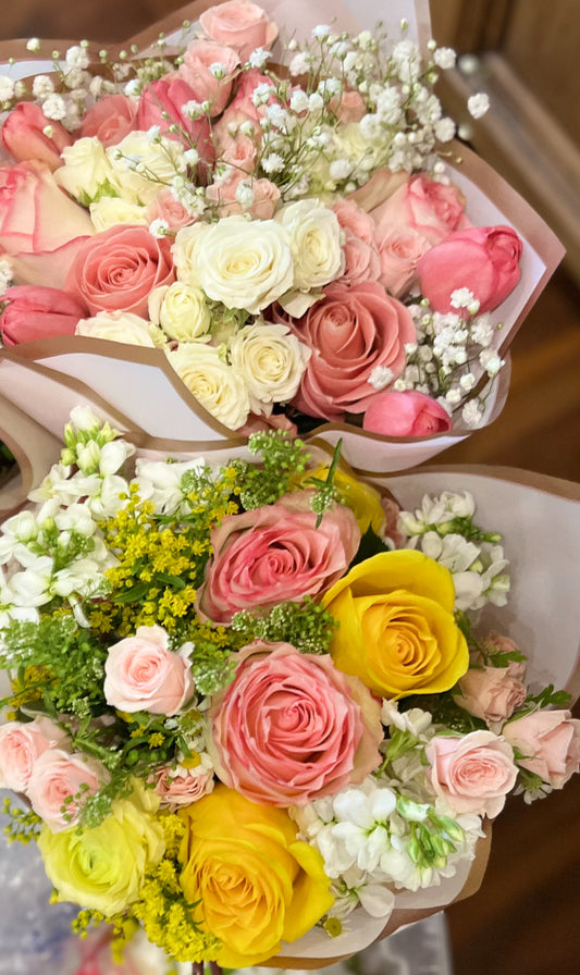 Custom wrapped bouquet
