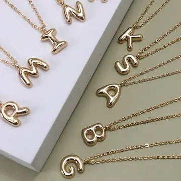 Balloon Bubble Initial Necklace
