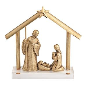 Acrylic Base Gold Nativity