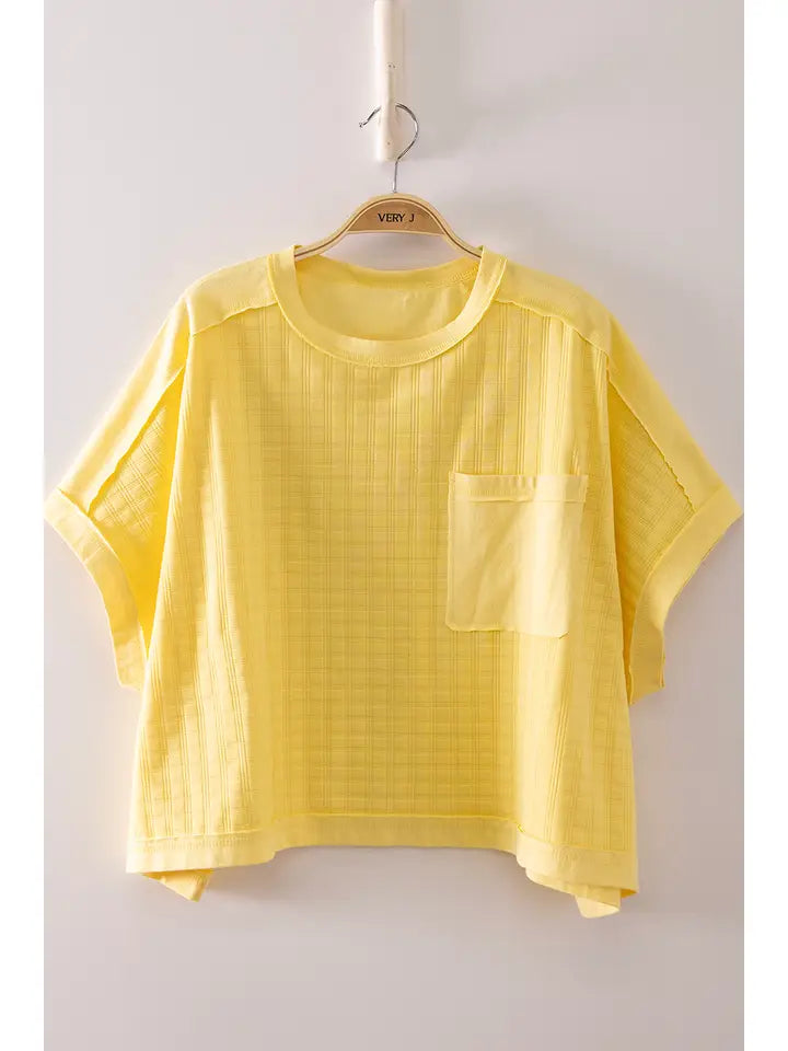 Dolman Sleeve Textured Top