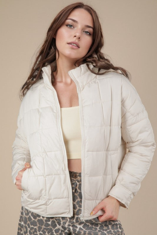 Ecru Puffer Jacket