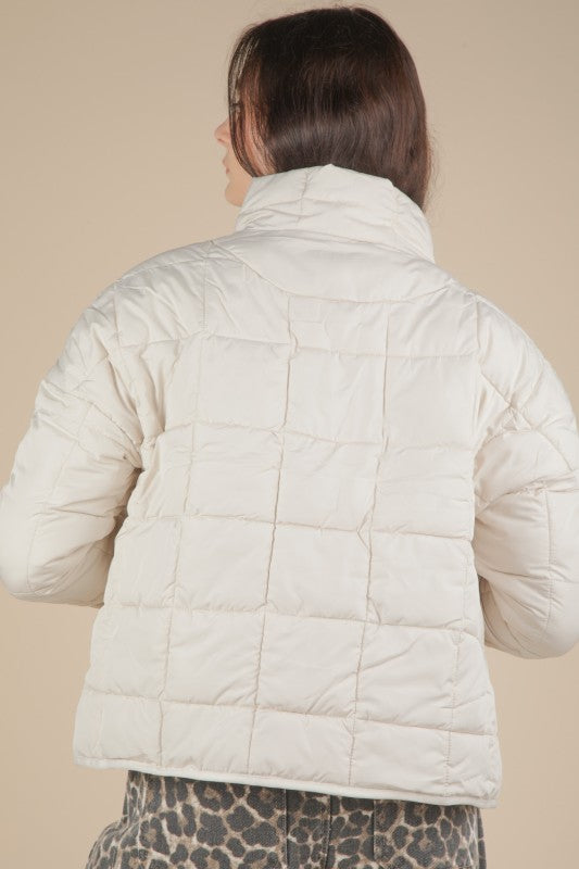 Ecru Puffer Jacket