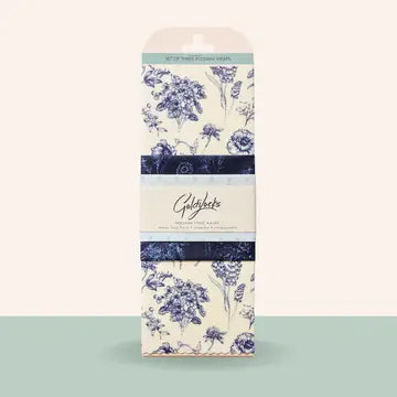 Vintage Botany Beeswax Food Wraps Set of 3